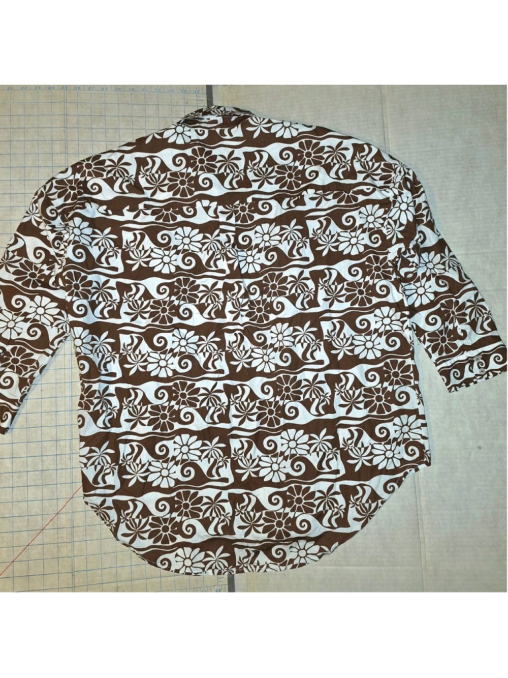 By Anthropologie Poplin Long-Sleeve Buttonup Shirt Oversized Printed Top Size S - Picture 2 of 10